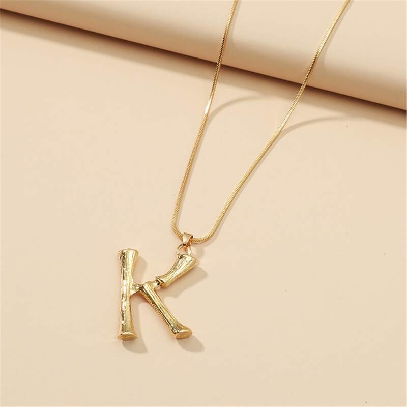 

Letter Charm Necklace, Gold