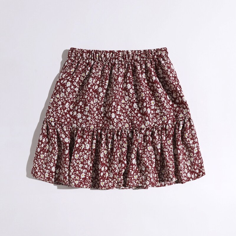

Ditsy Floral Ruffle Hem Skirt, Multicolor