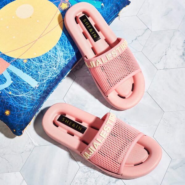 

Letter Graphic Hollow Out Slides, Pink
