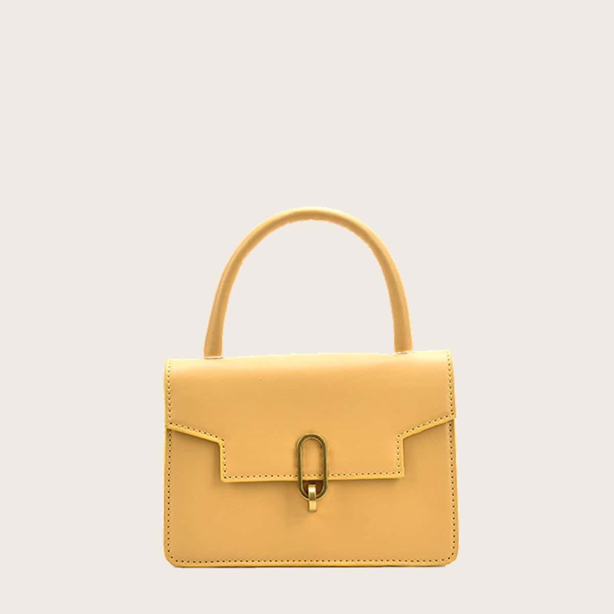 

Solid Satchel Bag, Yellow