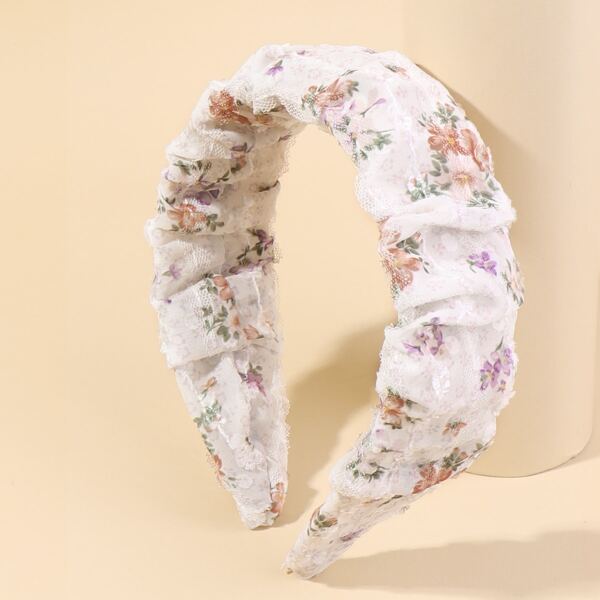 

Ditsy Floral Pattern Lace Hair Hoop, Multicolor