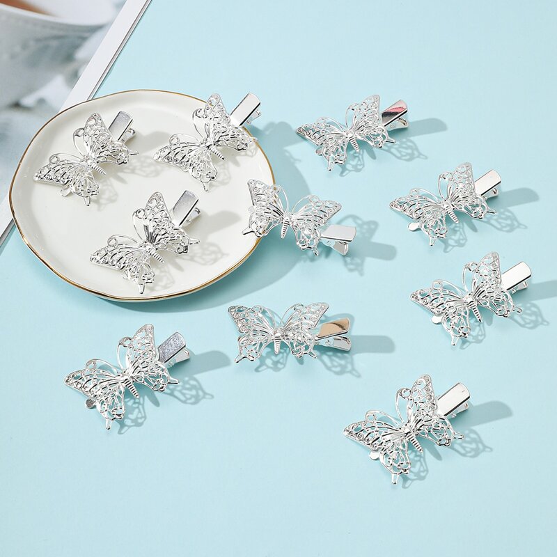 

10pcs Butterfly Alligator Clip, Silver