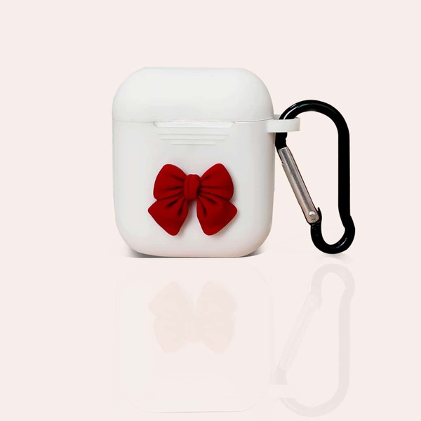 

Bow Decor Case For Airpods, Red