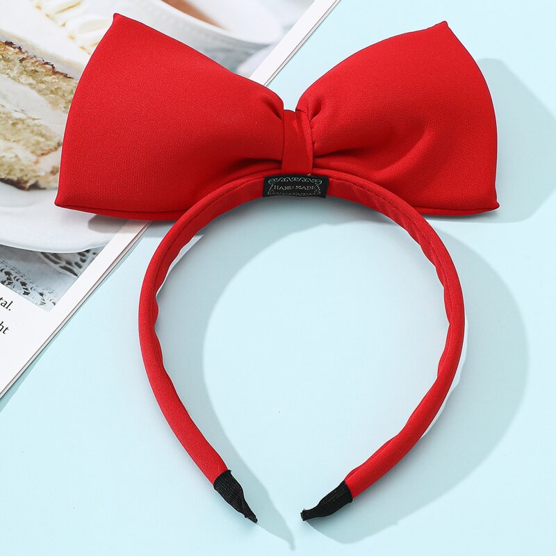 

1pc Bow Decor Hair Hoop, Red