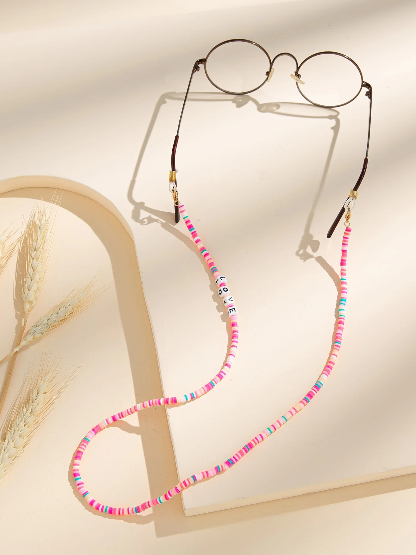 Chaîne De Lunettes Perles Blanches - 2 Pièces - 65 Cm - Style Rétro Et élégant