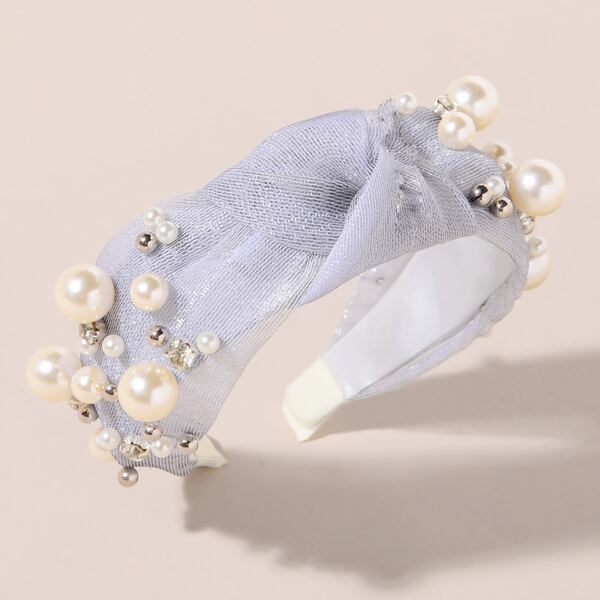 

Faux Pearl Decor Hair Hoop, Multicolor