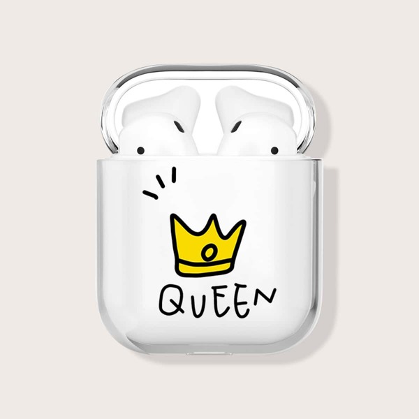 

Letter Graphic Clear Case For Airpods