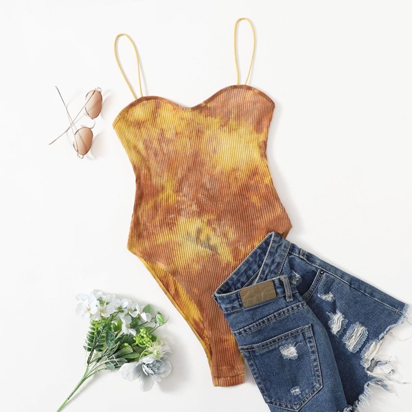 

Tie Dye Cami Bodysuit, Multicolor