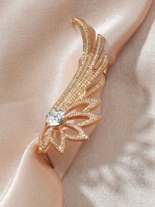 1pc Rhinestone Trang trí nội thất Cánh Thiết kế Tai Climber - Vàng - Xem 2