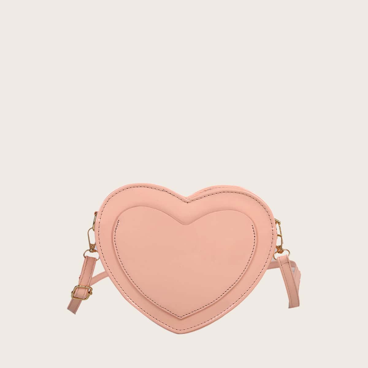 

Heart Shaped Crossbody Bag, Pink
