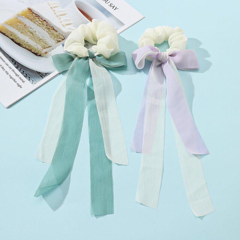 

Random 1pc Bow Scrunchie Scarf, Multicolor