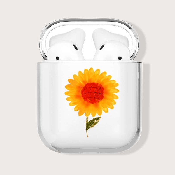 

Sunflower Pattern Clear Case For Airpods