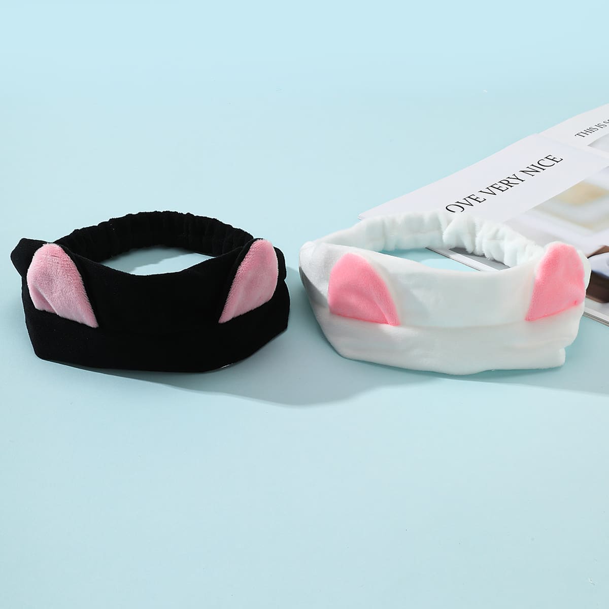 

2pcs Cartoon Hair Band, Black and white