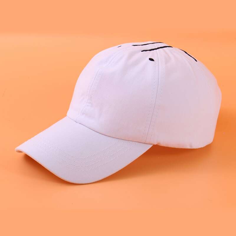 

Cartoon Embroidery Baseball Cap, White