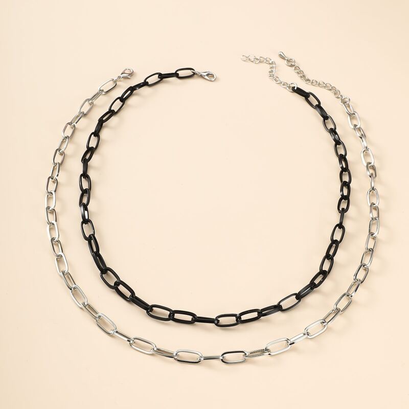 

2pcs Minimalist Chain Necklace, Multicolor