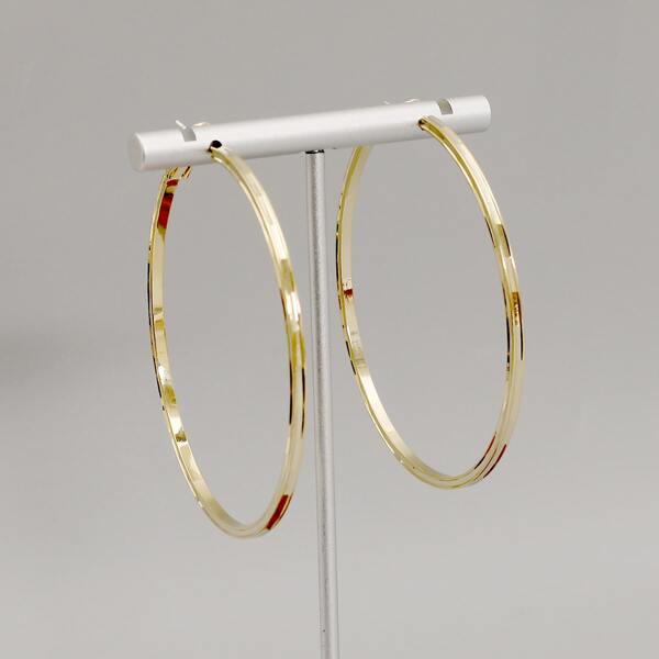 

Metallic Hoop Earrings, Gold