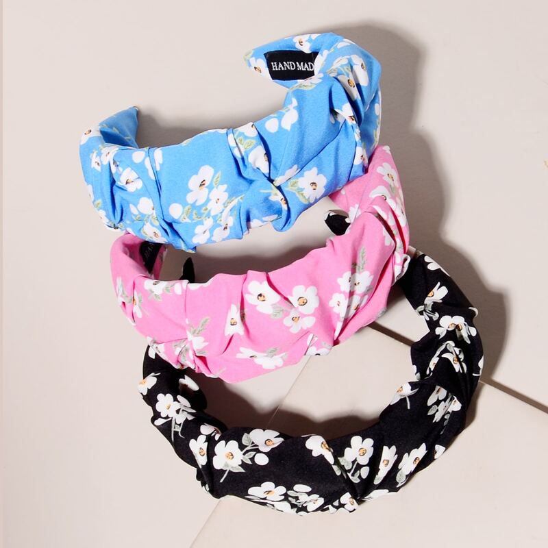 

3pcs Flower Pattern Headband, Multicolor