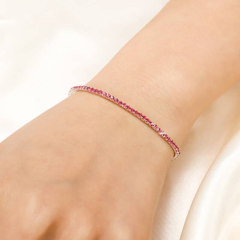 

Rhinestone Decor Bracelet, Pink