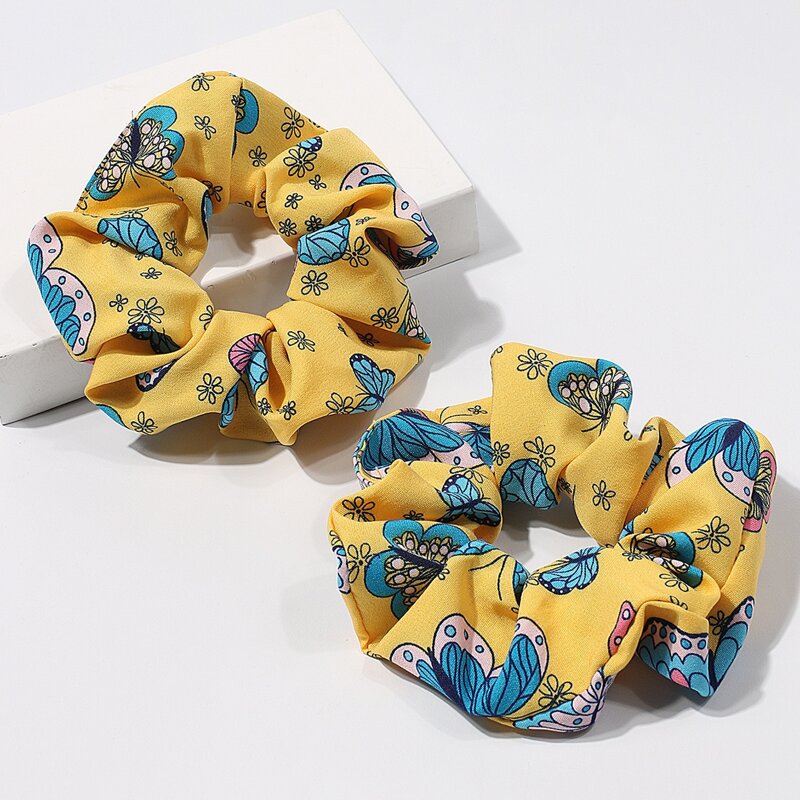 

2pcs Butterfly Pattern Scrunchie, Multicolor