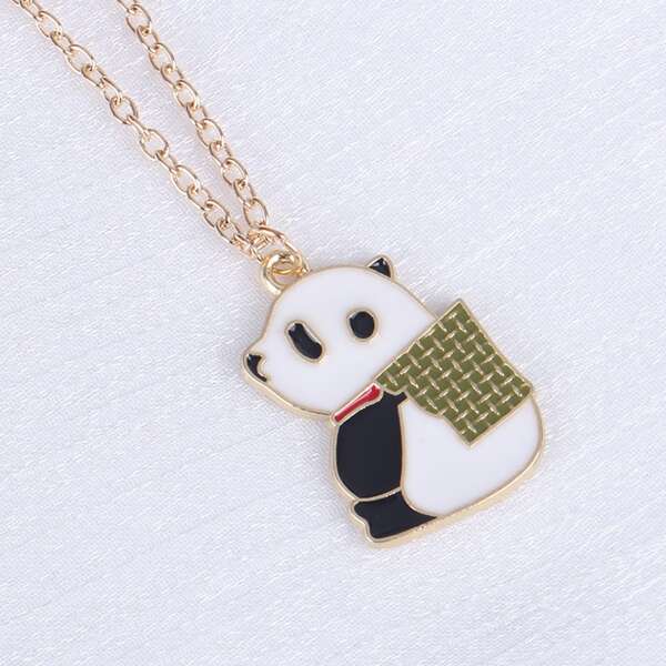 

Cartoon Panda Charm Necklace, Multicolor