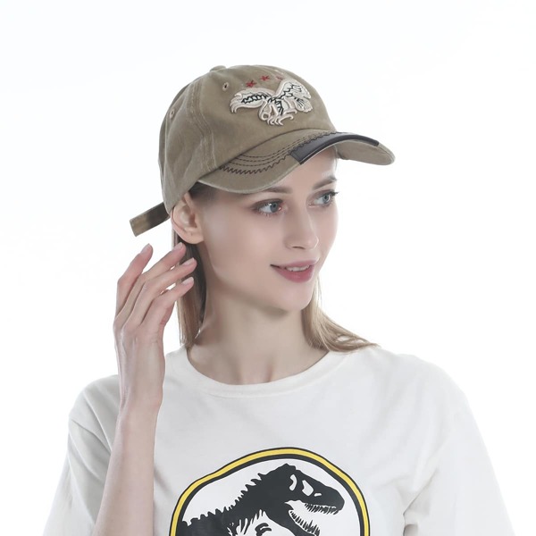 

Butterfly Embroidery Baseball Cap, Khaki