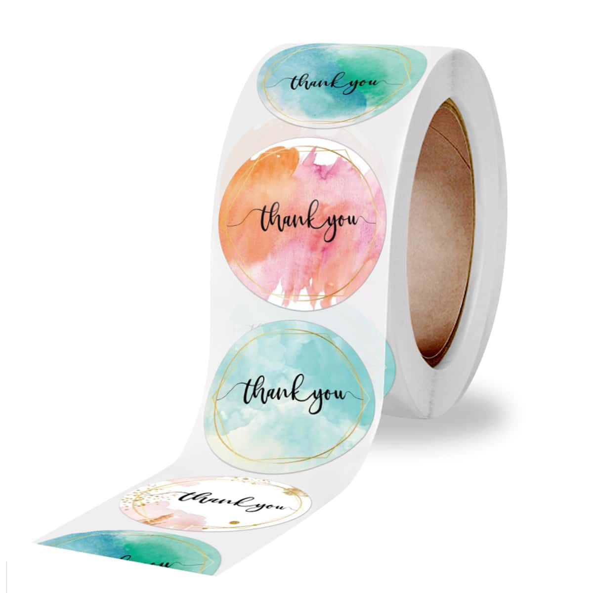 

500sheets Round Slogan Sticker, Multicolor