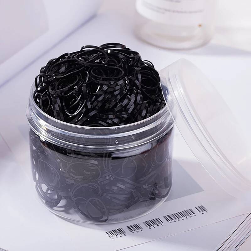 

500pcs Basic Hair Tie, Black