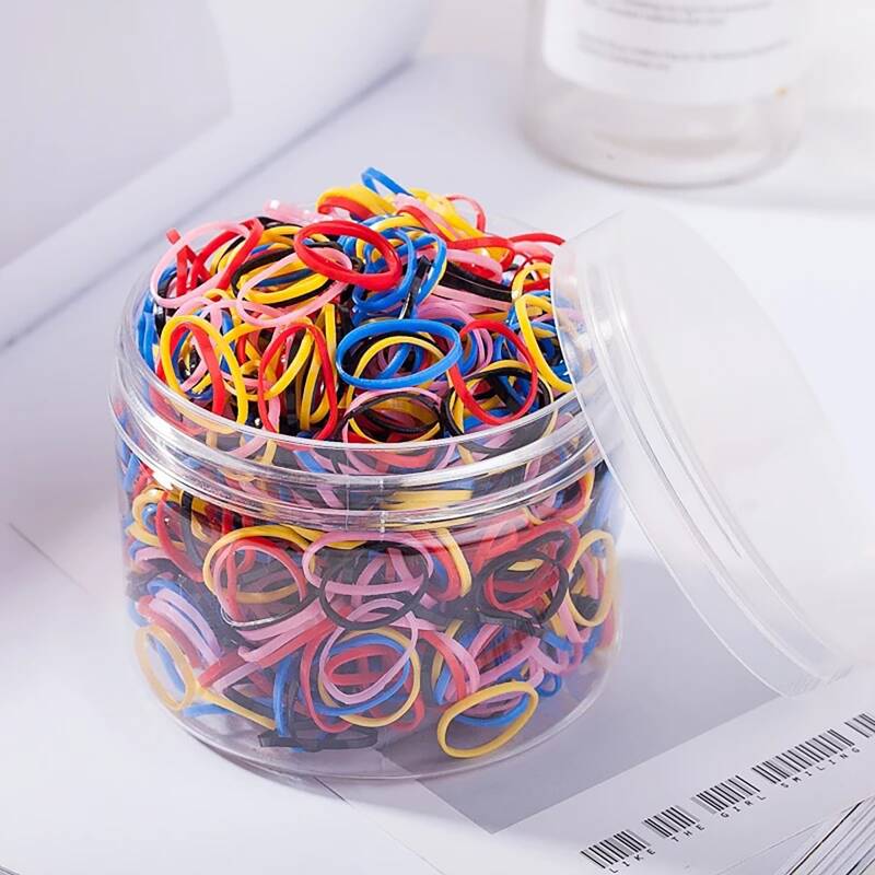 

500pcs Basic Hair Tie, Multicolor