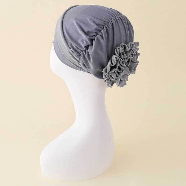 

Flower Decor Hat, Grey
