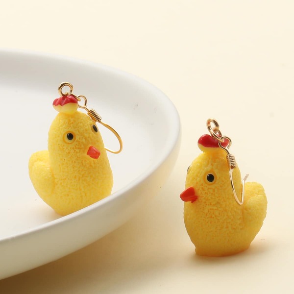 

Animal Decor Drop Earrings, Yellow