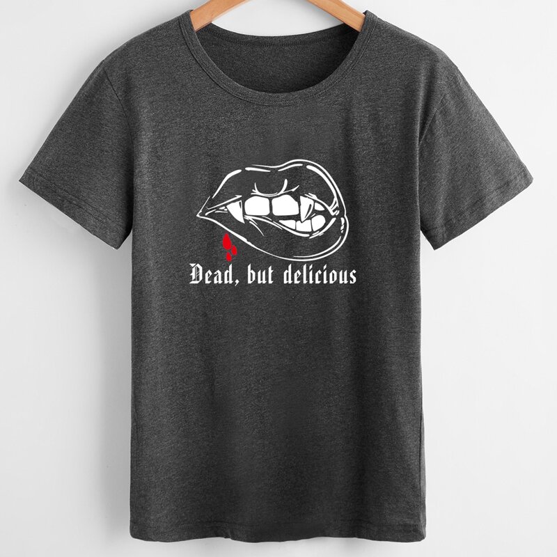

Letter Mouth Graphic Tee, Dark grey
