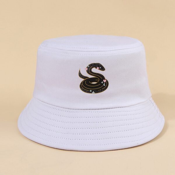 

Animal Print Bucket Hat, White