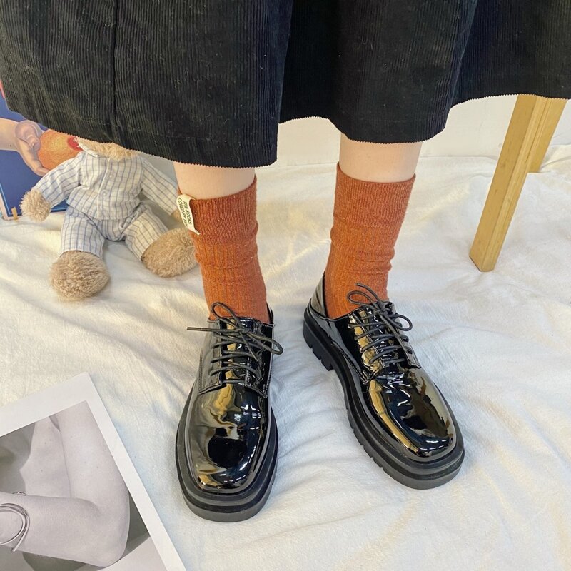 

Lace-up Front Oxfords, Black