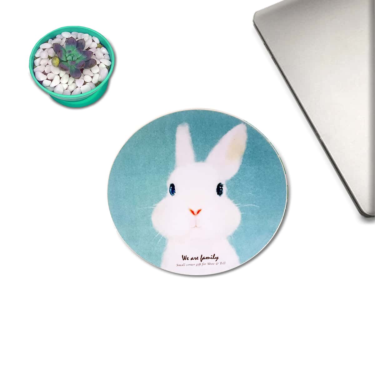 

Cartoon Rabbit Mouse Pad, Multicolor