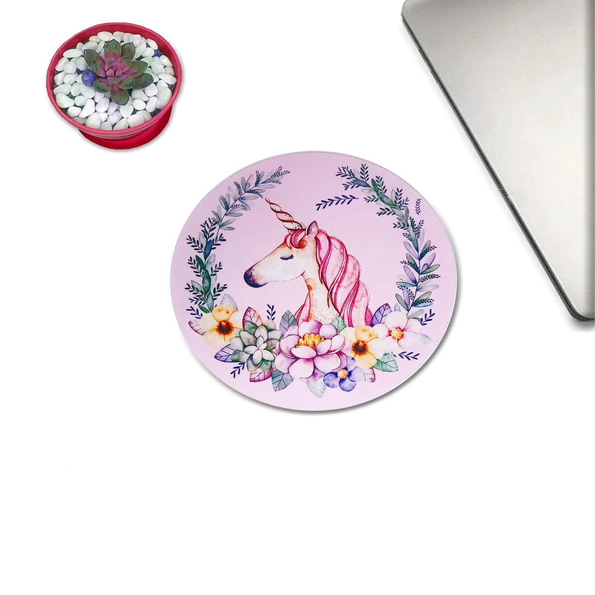 

Cartoon Unicorn Mouse Pad, Multicolor