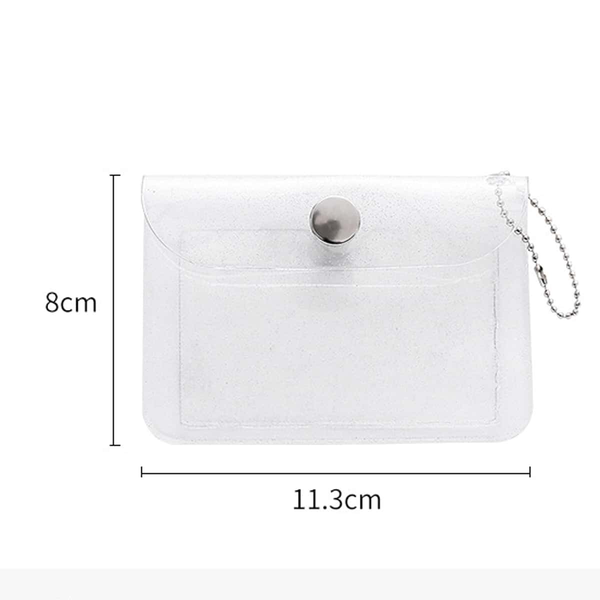

1pc Random Glitter Card Case, Clear