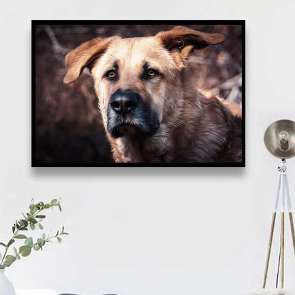 

Dog Print DIY Diamond Unframed Painting, Multicolor