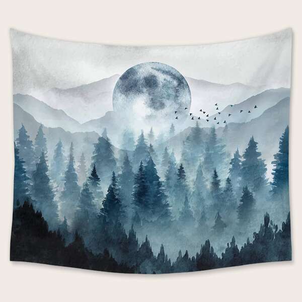 

Mountain Print Tapestry, Multicolor