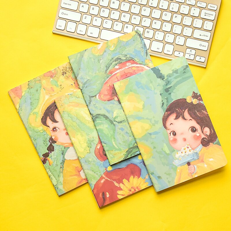 

1pc Girl Print Random Notebook, Multicolor