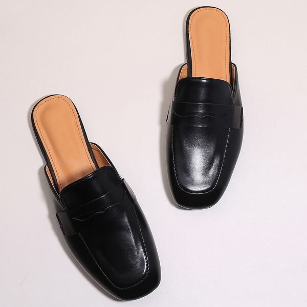 

Minimalist Flat Mules, Black