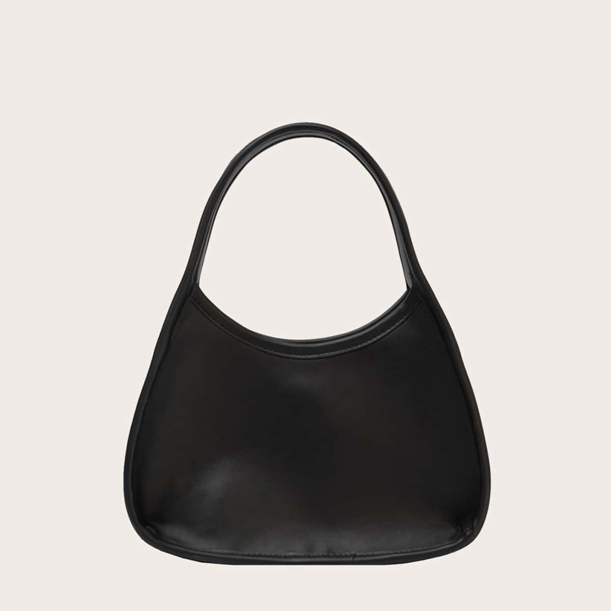 

Solid Satchel Bag, Black