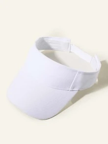Solid Visor Hat - White - View 2