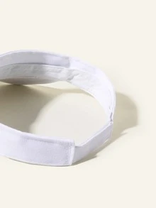 Solid Visor Hat - White - View 4