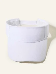 Solid Visor Hat - White - View 5