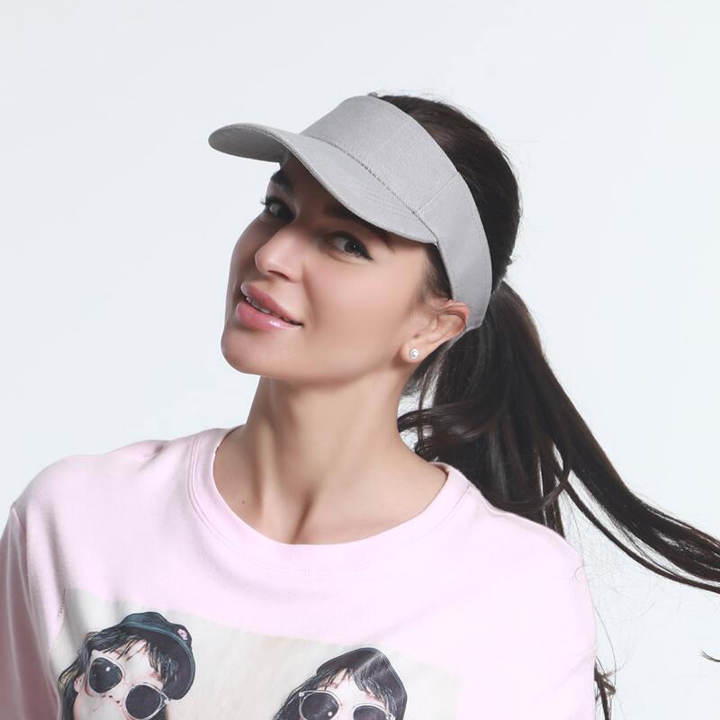 

Solid Visor Hat, Grey