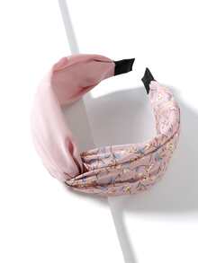 Băng đô rộng in hoa - Hồng - Xem 1