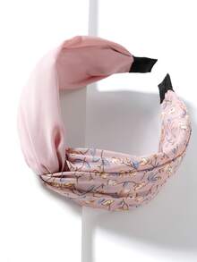 Băng đô rộng in hoa - Hồng - Xem 2