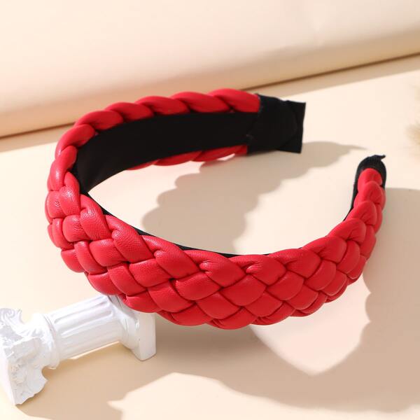 

Braided Design Hair Hoop, Red