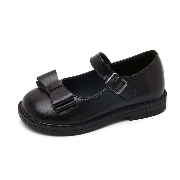 

Girls Bow Decor Flats, Black