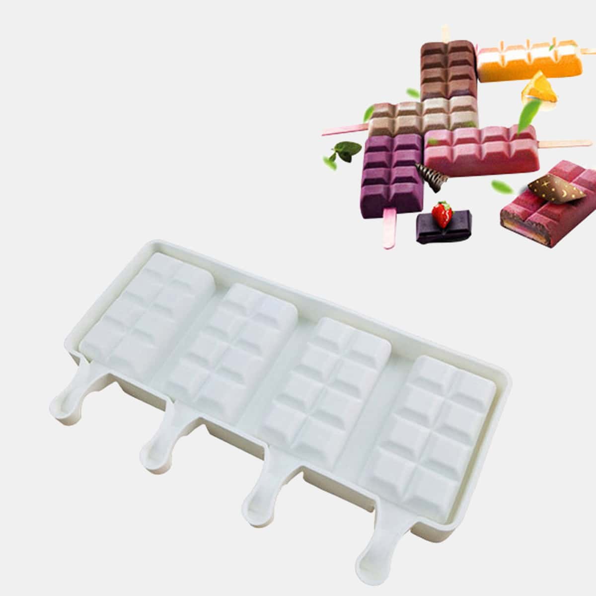 

1pc Silicone Ice Cream Mold, White